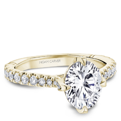 North-South-East-West Claw Prong Diamond Engagement Ring