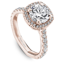 Load image into Gallery viewer, Claw Prong Cushion Halo Diamond Accented Engagement Ring
