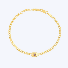 Load image into Gallery viewer, K. Mason Curb Link Gemstone Bracelet
