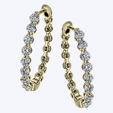 Single Prong Diamond Hoops