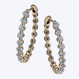 Single Prong Diamond Hoops