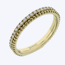 Load image into Gallery viewer, Diamond &amp; Beaded Layered Stacking Band
