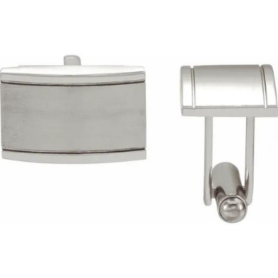 Stainless Steel Rectangular High Polish Cufflinks
