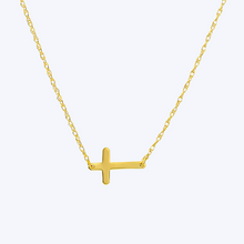 Load image into Gallery viewer, Mini Sideways Cross Necklace

