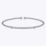 Bujukan Split Cuff Bracelet with Diamond Pave Bar