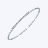 Bujukan Split Cuff Bracelet with Diamond Pave Bar