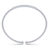 Bujukan Split Cuff Bracelet with Diamond Pave Bar