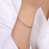 Bujukan Split Cuff Bracelet with Diamond Pave Bar