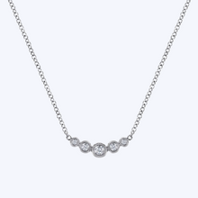 Load image into Gallery viewer, Bezel Set Graduating Diamond Bar Necklace
