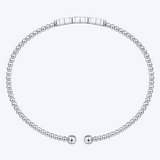 Bujukan Bead Cuff Bracelet with Cluster Diamond Hexagon Stations