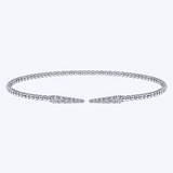 Bujukan Bead Cuff Bracelet with Diamond Pave Spikes