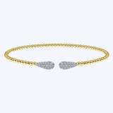 Ansley Diamond Pave Tear Drop Bujukan Bangle