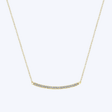 Annabeth Diamond Pave Curved Bar Necklace