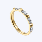 Paige Alternating Diamond and Pyramid Stackable Ring