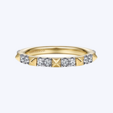 Paige Alternating Diamond and Pyramid Stackable Ring
