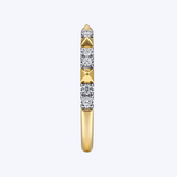 Paige Alternating Diamond and Pyramid Stackable Ring