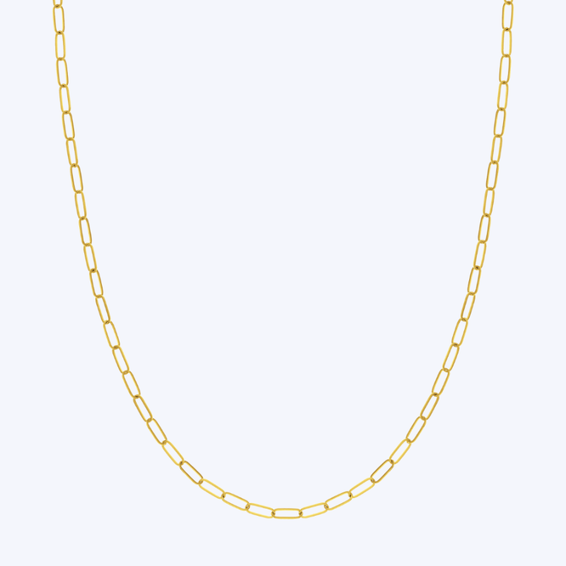 3 MM Petite Paper Clip Necklace
