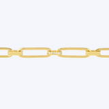 Diamond Accented Paper Clip Chain