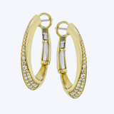 Graduated Diamond Oval Hoops
