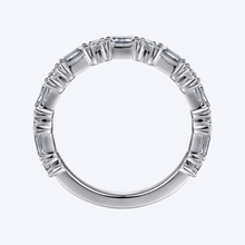 Load image into Gallery viewer, Alternating Baguette &amp; Round Diamond Anniversary Band
