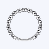 Bezel Set Diamond Beaded Ring