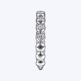Bezel Set Diamond Beaded Ring