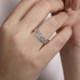 Braided Diamond Milgrain Ring
