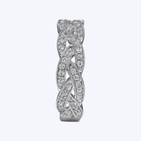 Braided Diamond Milgrain Ring