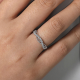 Twisted Filigree Diamond Stackable Ring