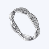 Twisted Filigree Diamond Stackable Ring