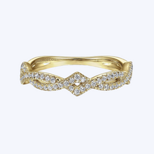 Load image into Gallery viewer, Twisted Diamond Stackable Ring
