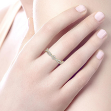 Load image into Gallery viewer, Twisted Diamond Stackable Ring
