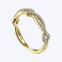 Load image into Gallery viewer, Twisted Diamond Stackable Ring
