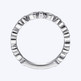Pear & Round Diamond Milgrain Edge Ring