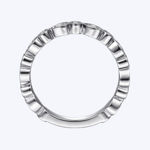 Load image into Gallery viewer, Pear &amp; Round Diamond Milgrain Edge Ring
