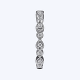 Pear & Round Diamond Milgrain Edge Ring