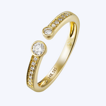 Load image into Gallery viewer, Open Milgrain Edge Diamond Stacking Band
