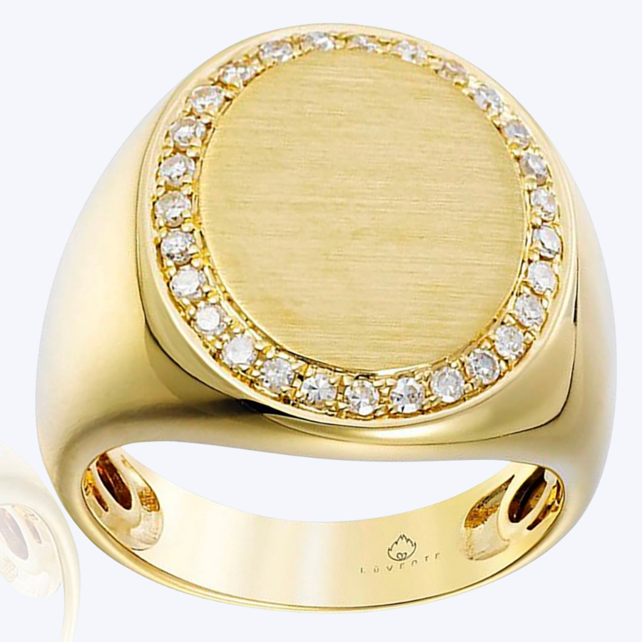 Signet Diamond Ring