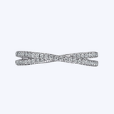 Alexia Criss-Cross Diamond Stackable Ring