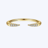 Open Diamond Tipped Stackable Ring