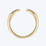 Open Diamond Tipped Stackable Ring