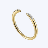 Open Diamond Tipped Stackable Ring