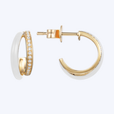 Split Enamel & Diamond J-Hoops