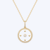 Enamel & Diamond Pendant Necklace