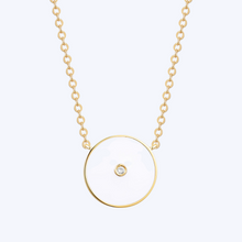 Load image into Gallery viewer, Circle Enamel Pendant Necklace
