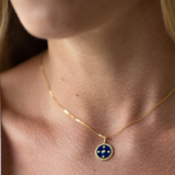 Enamel & Diamond Pendant Necklace