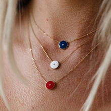 Load image into Gallery viewer, Circle Enamel Pendant Necklace
