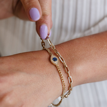 Load image into Gallery viewer, Enamel &amp; Diamond Link Bracelet
