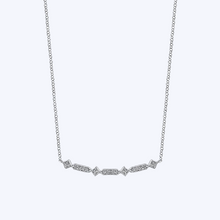 Load image into Gallery viewer, Curved Geometric Diamond Bar Necklace
