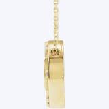 Diamond Accented Mantra Necklace